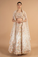 Lehenga With Blouse And Cape4353 video